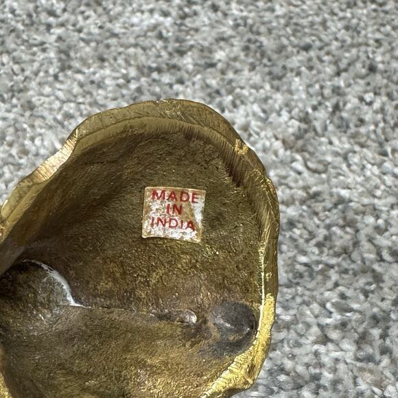 Vintage MCM Set of 2 Brass Angel Candle Holders India Christmas Decoration 3" - Picture 6 of 9